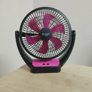 JYSUPER JY-2526 Rechargeable Desk Fan – 8000mAh Battery, Up-Down Movable Portable Table Fan for Home & Office Use