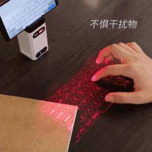 Bluetooth laser laser projection keyboard and mouse set with mobile phone bracket mobile power creative gift virtual key