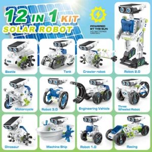 Cross-Border Kidsren's Educational Toys Solar Self-Assembled Science and Education Building Blocks 12-in-1 Handmade DIY Programming Assembly(Clone-43)