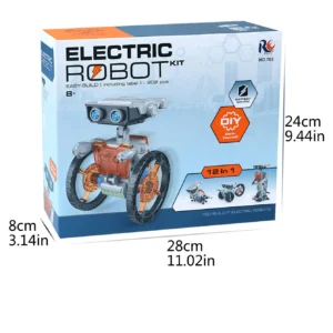 12-in-1 Electric Assembly Robot- STEM Educational DIY Mechanism Kid Ren's Toy
