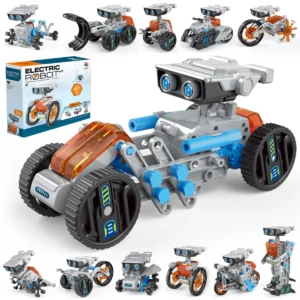 12-in-1 Electric Assembly Robot- STEM Educational DIY Mechanism Kid Ren's Toy