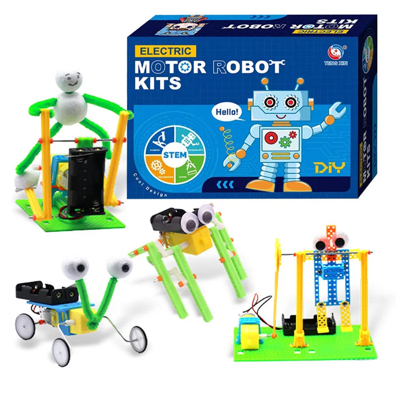 Four-in-One STEM Robot kit, DIY Robot kit, Physics Engineering for Kids