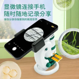 Portable Children's Microscope 180 Times High Definition Science Experiment Toy suit Science Excellent Horse Cross-border Hot Selling