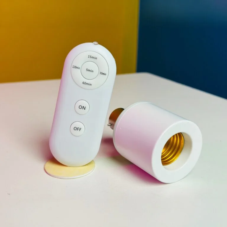 B22 to E27 LED Lamp Holder with Wireless Remote & Timer