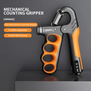 Hand Gripper – 100KG with Counter. Adjustable Grip Strength Trainer for Gym, Wrist & Forearm Workout, Finger Gripper for Hand Exercise, Non-Slip Metal Gripper for Men & Women