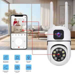 V380 Dual Lens PTZ 2+2mp Wifi Smart Camera