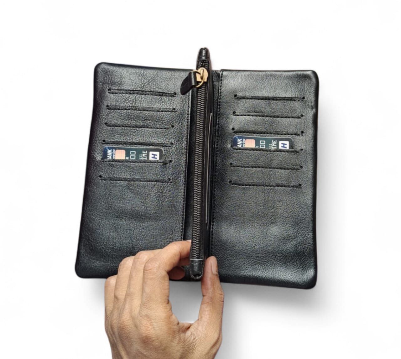 Premium Long Leather Wallet for Men & Women - Image 2