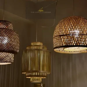 Two layer tapa hanging lampshade