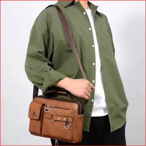 Men’s Pu Leather Shoulder Bag