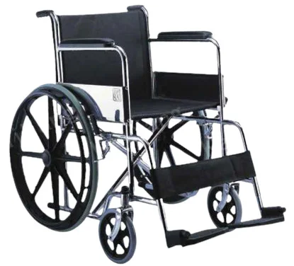 Manual Wheelchair Chrome Plated A3 Steel Patient Wheelchair Bangladesh
