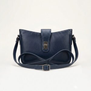 💼 Navy Blue Elegance — 100% Original Leather Bag